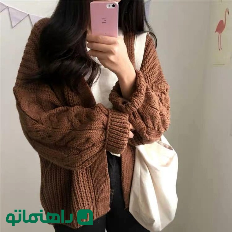 اشتباه دوم استایل زمستانی ؛ پوشیدن کاردیگان بلند و اور سایز2