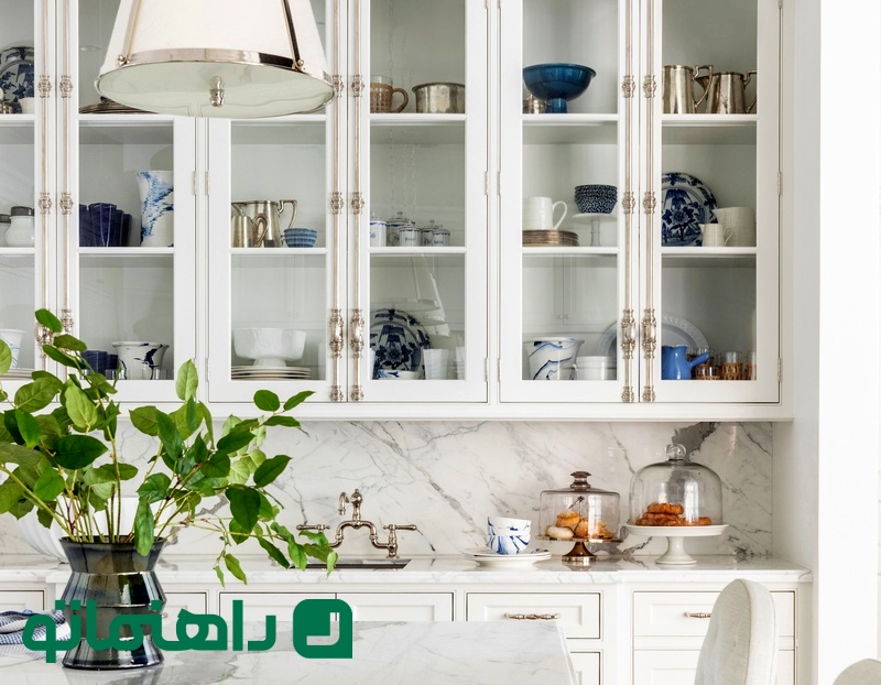 کابینت آشپزخانه شیشه ای