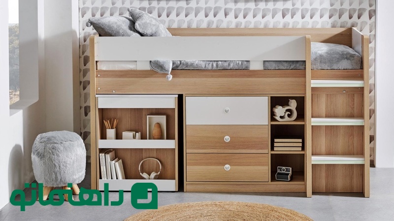 تخت خواب کابین دار در اتاق