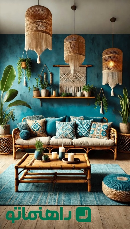 15 Blue Boho Living Rooms