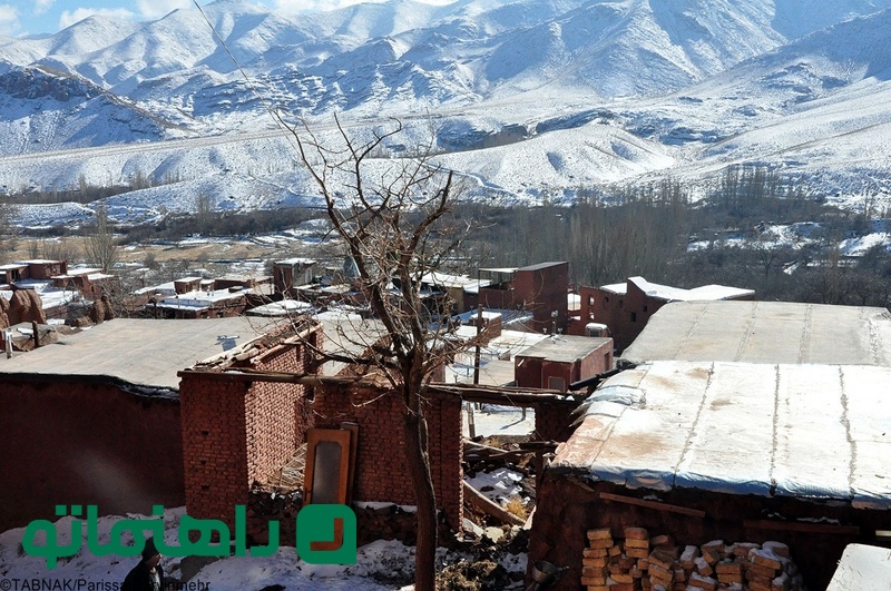 روستای ابیانه در زمستان