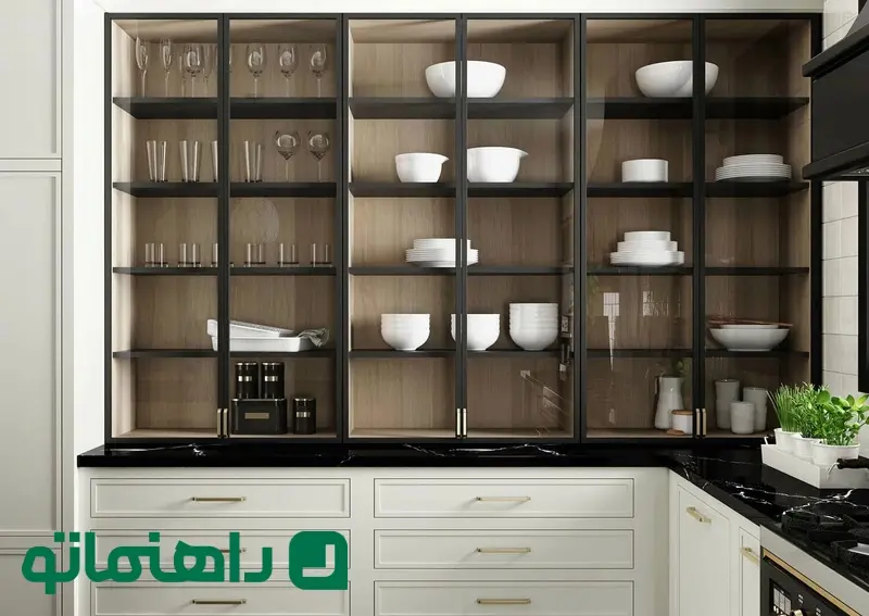 درب_ کابینت آشپزخانه با طرح فریم