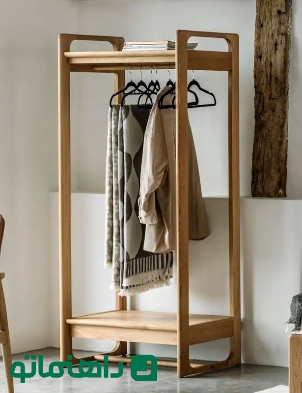 Albie Minimalist Wooden Clothes Rail