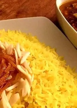 طرز تهیه شکرپلوی شیرازی با خورشت قیمه مجلسی