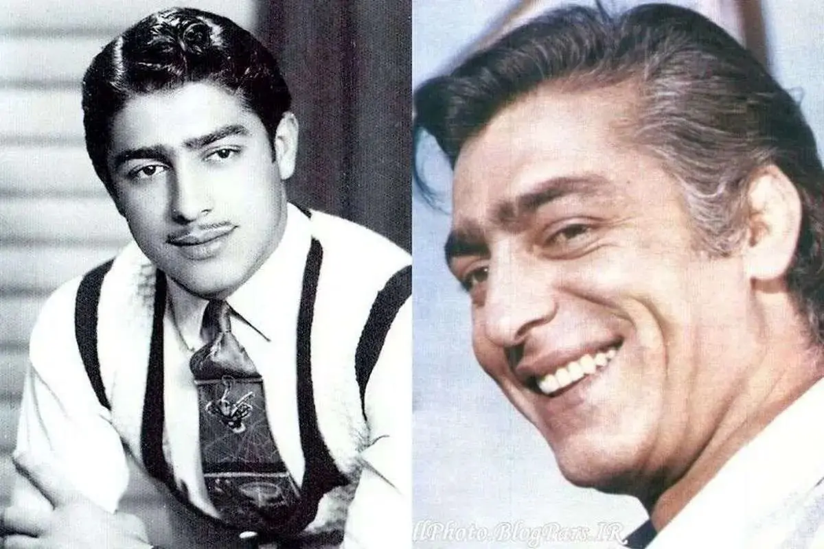 فردین در کنار مادر و برادرش