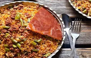 طرز تهیه لوبیا پلو دودی، خوش طعم و خاص + ویدئو
