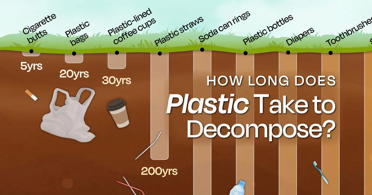 نگاهی به مدت زمان تجزیه انواع پلاستیک در طبیعت + جدول