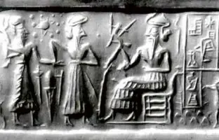 تصویر ۱۲ سیاره روی یک مهر باستانی