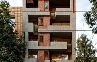 مراحل طراحی یک نمای متفاوت؛ پیوند زیبای بتن و آجر + ویدئو