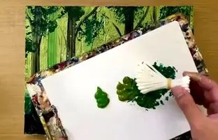 آموزش نقاشی؛ به همین راحتی یک جنگل سرسبز و خرگوش بکشید + ویدئو