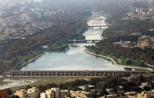  قدیمی‌ترین پل «زاینده رود» در اصفهان؛ سال 1345 + تصویر