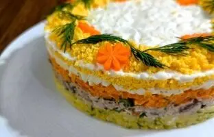 طرز تهیه سالاد روسی میموزا ویژه مهمانی ها و مجالس