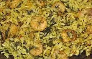 طرز تهیه سبزی پلو با میگو خوشمزه و مجلسی مرحله به مرحله