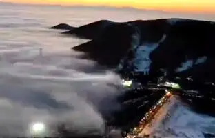 زنجان غرق در مه + ویدئو