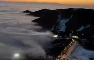 زنجان غرق در مه + ویدئو