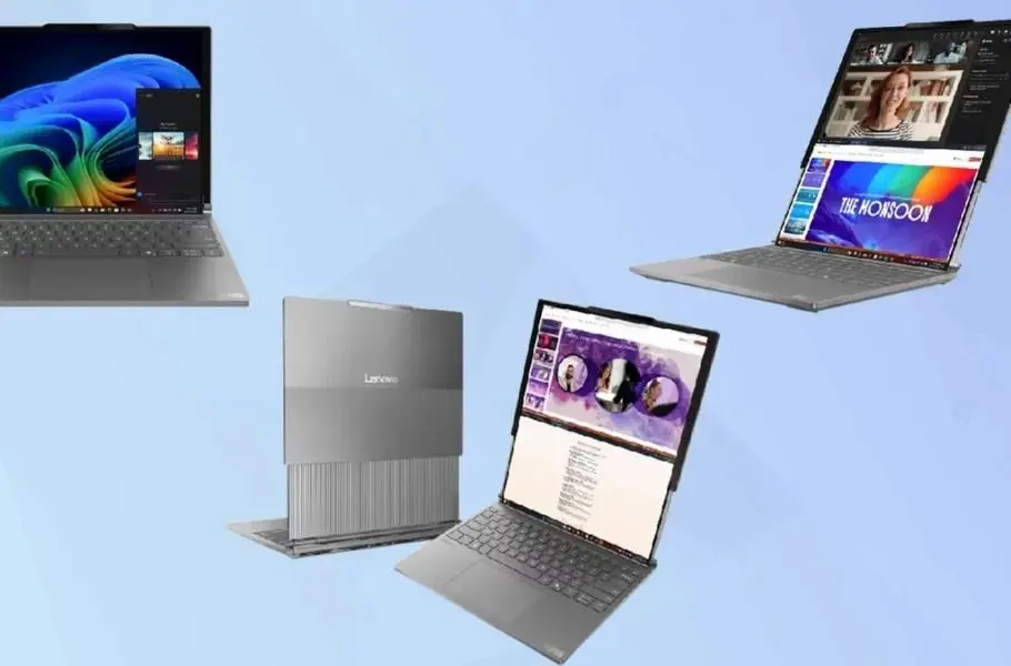 تصاویر اولین لپ‌تاپ رول‌شونده لنوو پیش از رونمایی در CES 2025 افشا شد