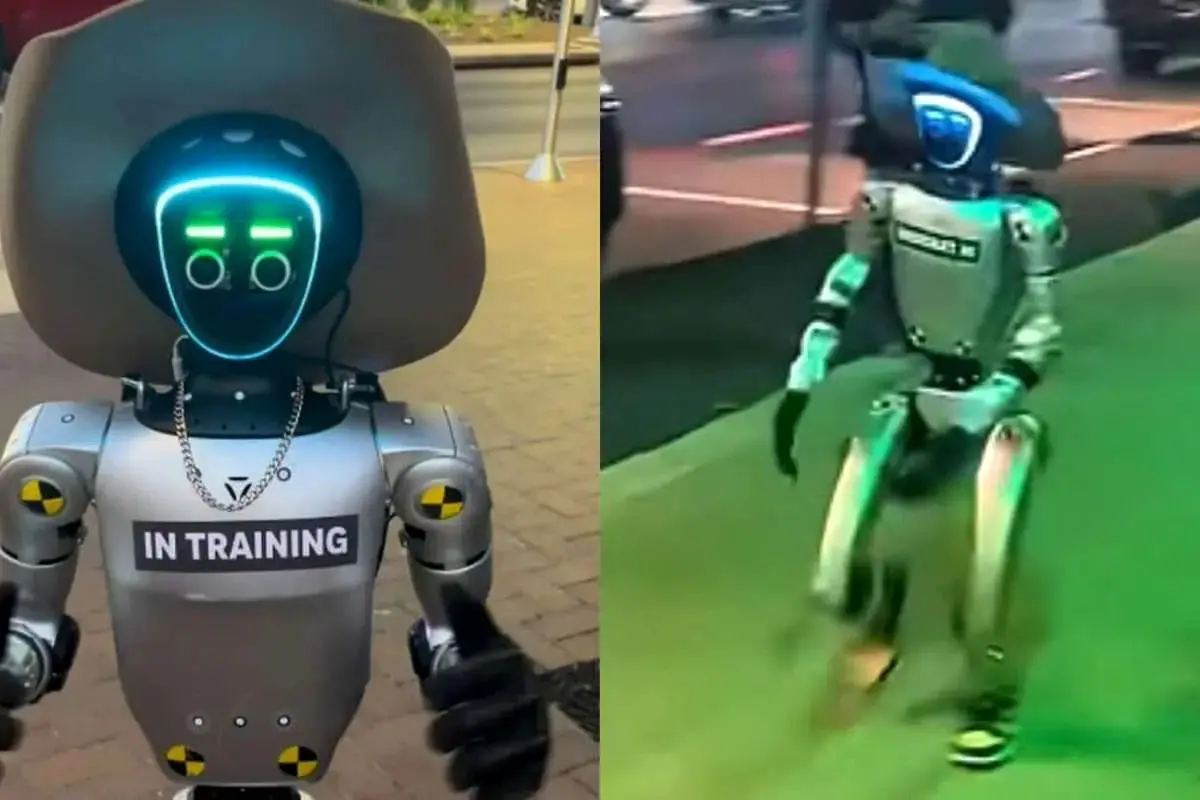 رباتی با کلاه کابویی در خیابان‌های تگزاس خبرساز شد + ویدئو