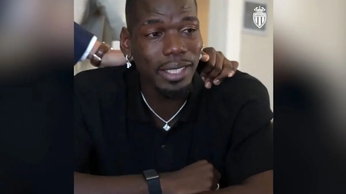 لحظات احساسی و اشک‌های پل پوگبا پس از امضای قرارداد با موناکو + ویدئو