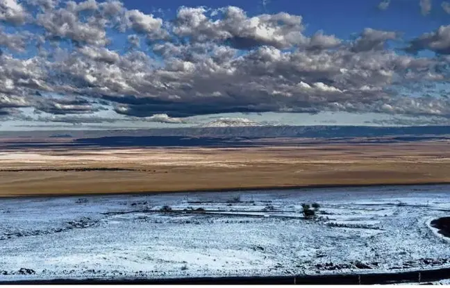 بارش برف در خشک‌ترین بیابان جهان بعد از ۱۰ سال! + ویدئو