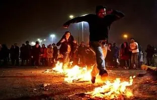 چهارشنبه‌سوری از دید خلبان هواپیما + ویدئو