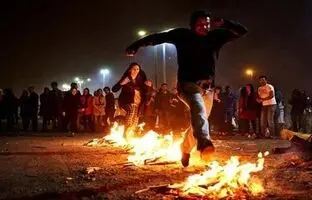 چهارشنبه‌سوری از دید خلبان هواپیما + ویدئو