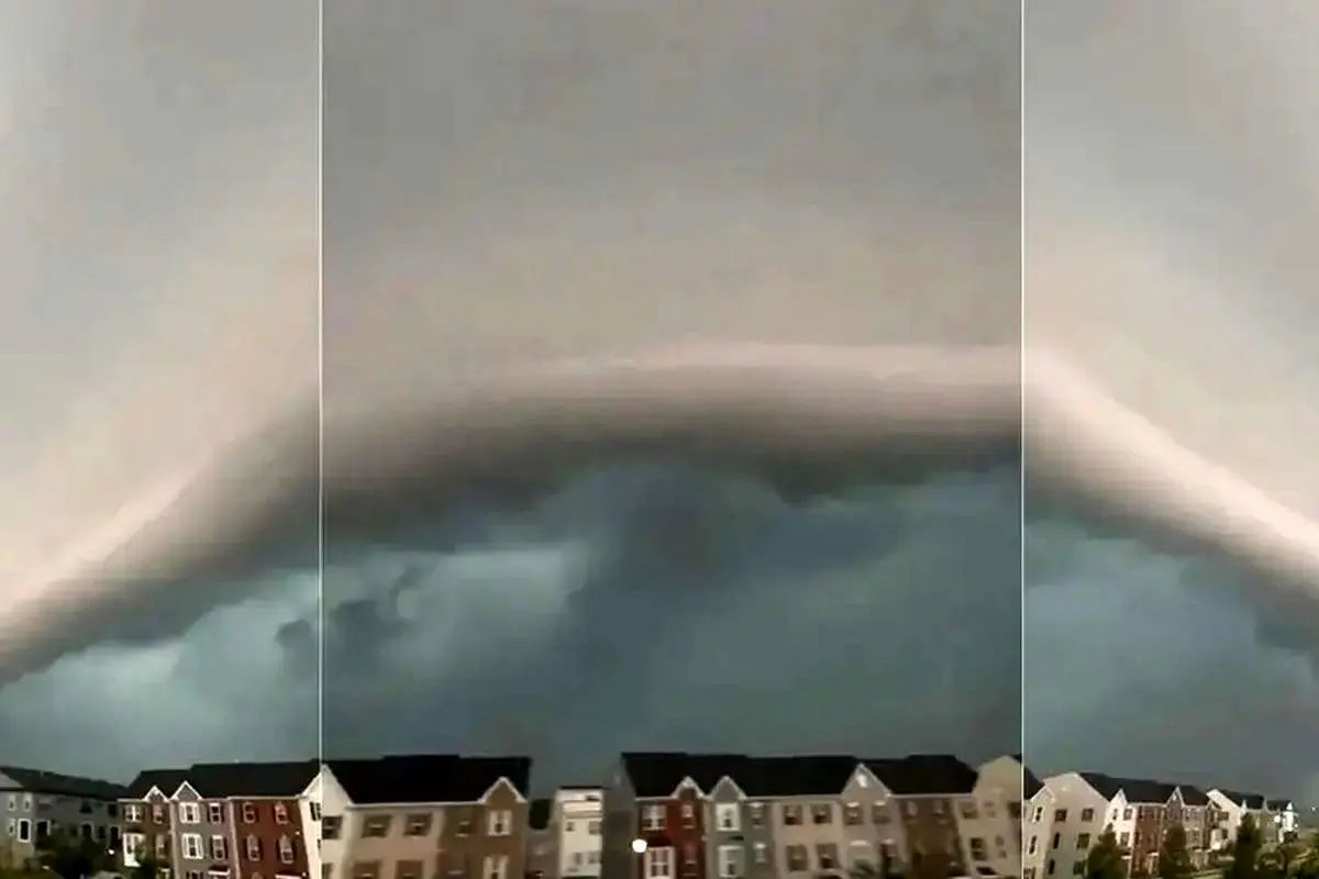 شکل گرفتن یک ابر نادر بر فراز مریلند + ویدئو