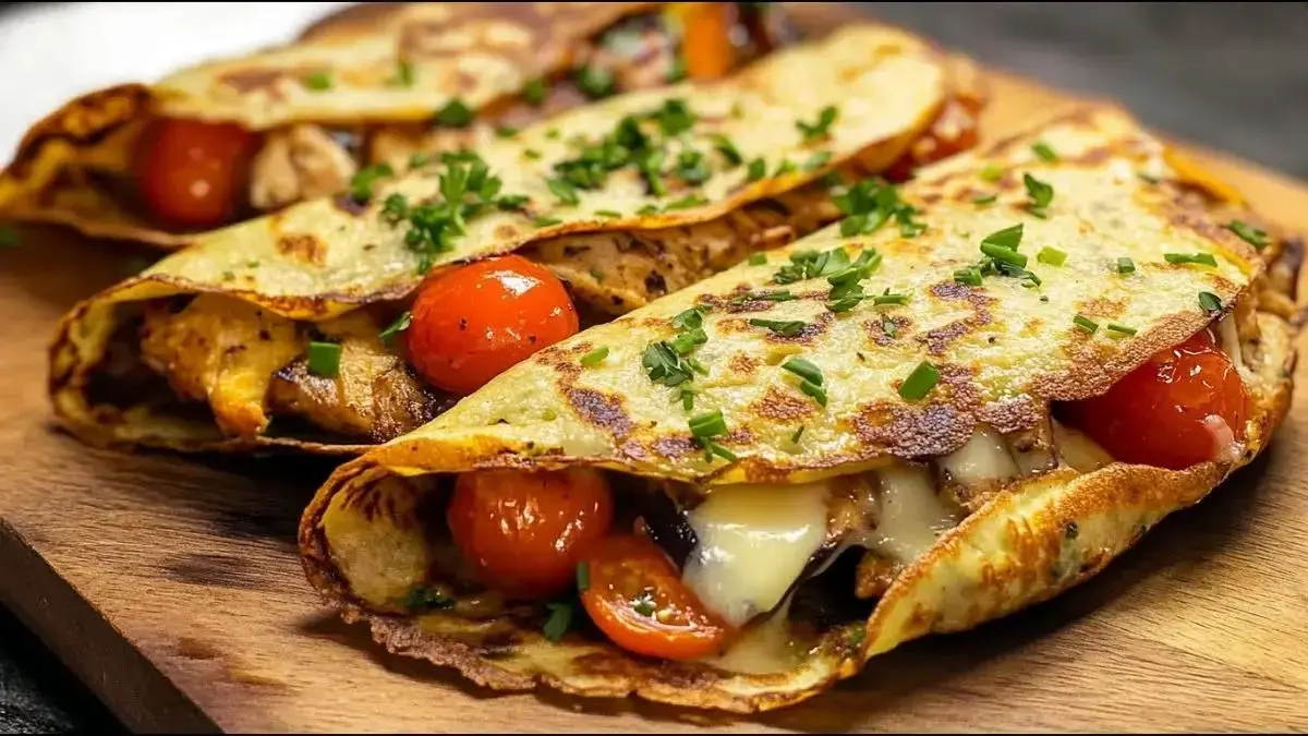 طرز تهیه کرپ بادمجان با مرغ و گوجه گیلاسی توسط آشپز ایتالیایی + ویدئو