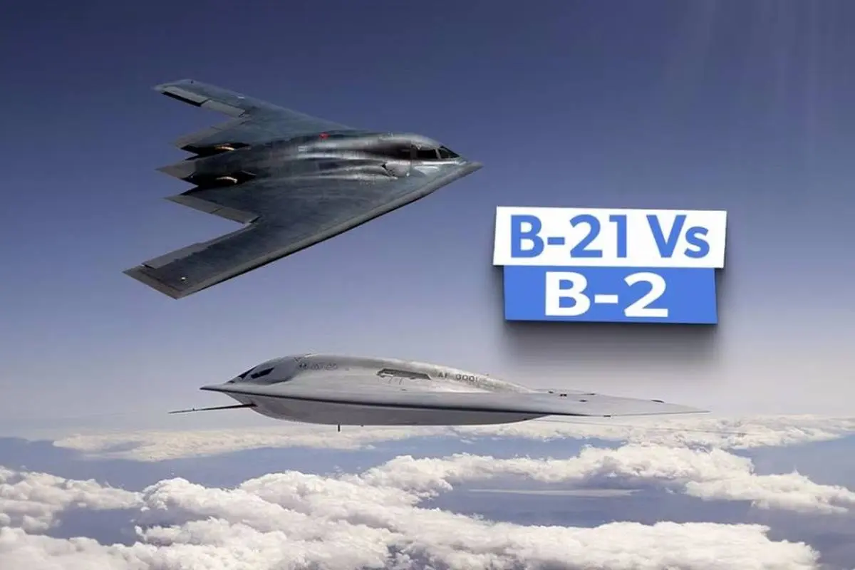 ۵ تفاوت کلیدی دو بمب افکن پنهانکار B-21 Raider و B-2 Spirit ساخت نورثروپ گرومن