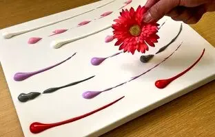 آموزش نقاشی: جادوی رنگ‌های صورتی و قرمز در خلق طبیعت سحرانگیز + ویدئو