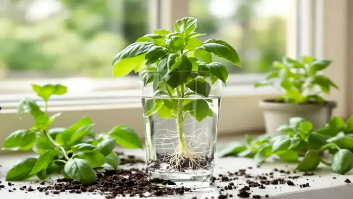 روش کاشت سبزی‌ ها و گیاهان در لیوان آب