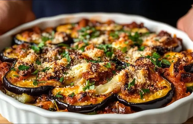 خوشمزه بپزید؛ طرز تهیه یک غذای جدید ایتالیایی با بادمجان و سوسیس + ویدئو