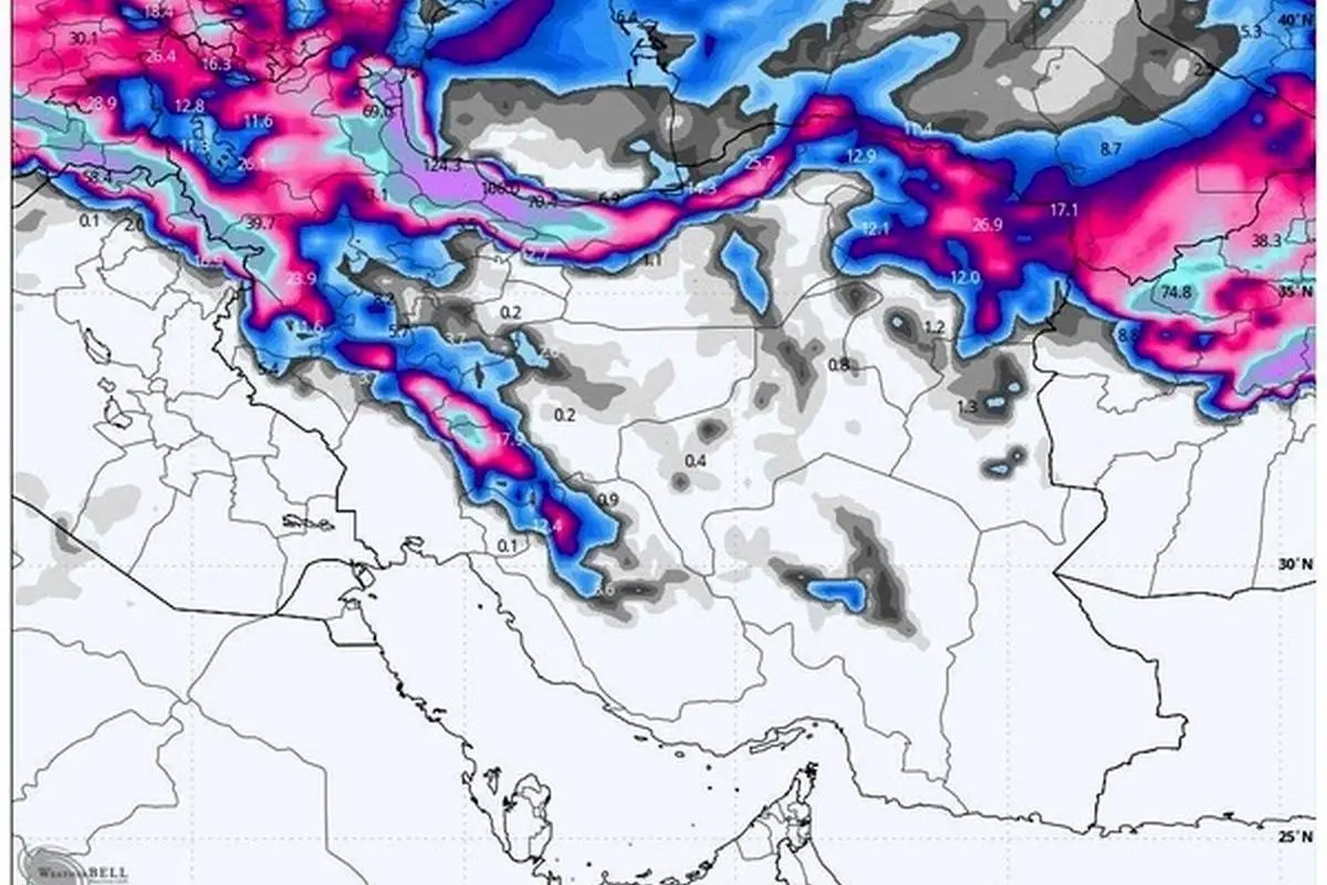 
بزرگترین توفان برف ۲۰ سال اخیر در راه غرب آسیا/ پیش بینی یخبندان و بارش سنگین برف در ایران
