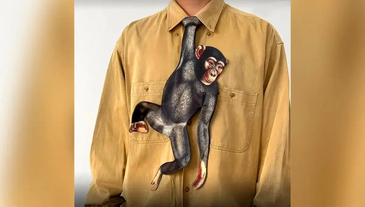 طراحی عجیب و غریب برای کراوات؛ حیواناتی که از گردن کاربر آویزان هستند!