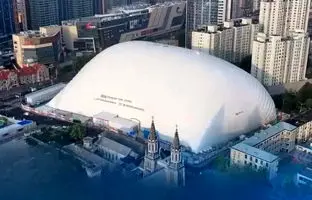 رونمایی چین از یک گنبد بادی ۵۰ میلیون دلاری برای مهار آلودگی ناشی از ساخت‌وساز + ویدئو