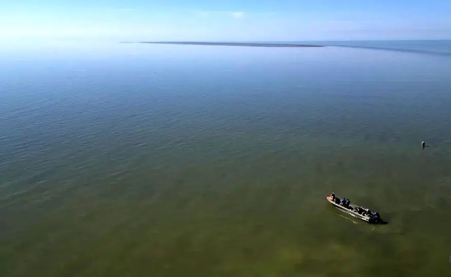 یک جزیرۀ جدید در «دریای خزر» پدیدار شده است
