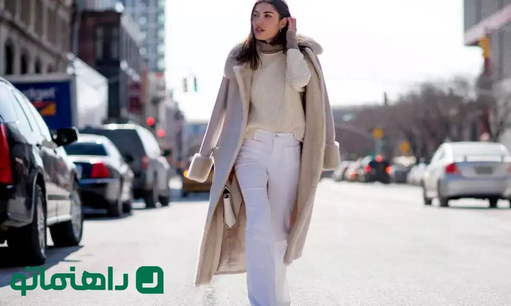 شلوار جین سفید در زمستان؛ استایل های متفاوت برای سخت پسندها