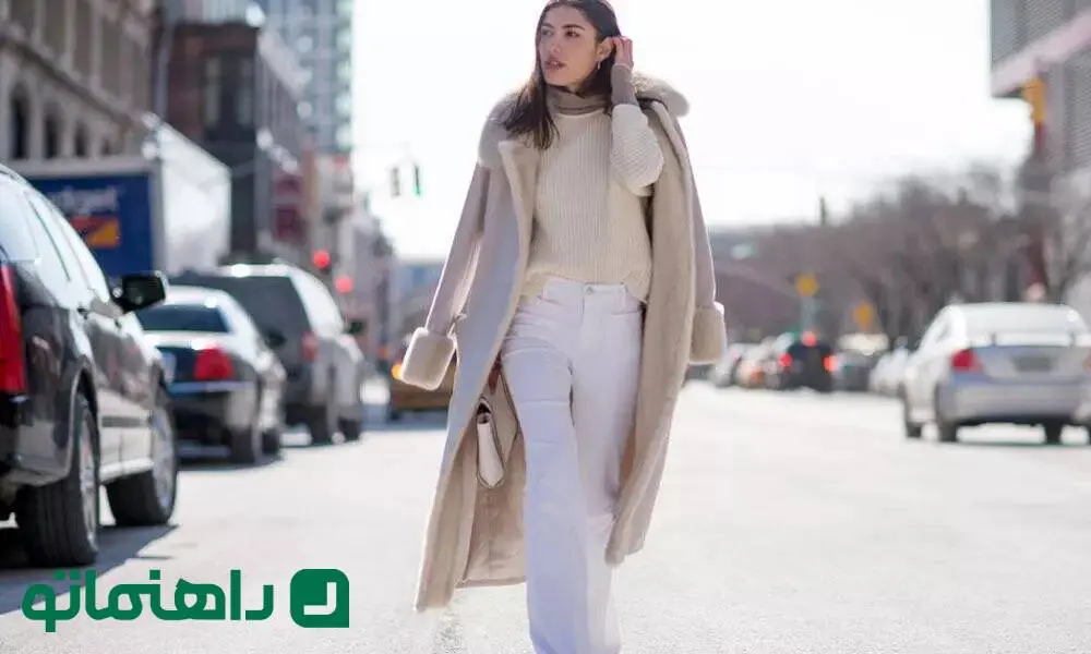 شلوار جین سفید در زمستان؛ استایل های متفاوت برای سخت پسندها
