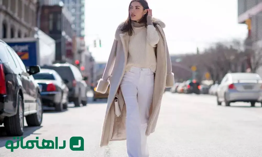شلوار جین سفید در زمستان؛ استایل های متفاوت برای سخت پسندها