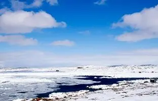 دریاچه سد «گلیل» یخ زد