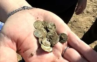 کشف اتفاقی ۲۰۰۰ سکه / گنجی که زیر پا افتاده بود