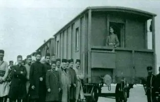 افتتاح خط آهن تبریز-جلفا توسط محمدحسن میرزا + تصویر