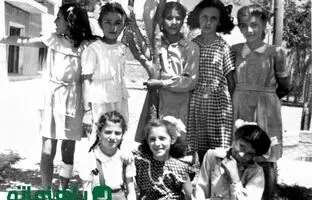 فرح پهلوی 7 ساله در مدرسه ایتالیایی + عکس