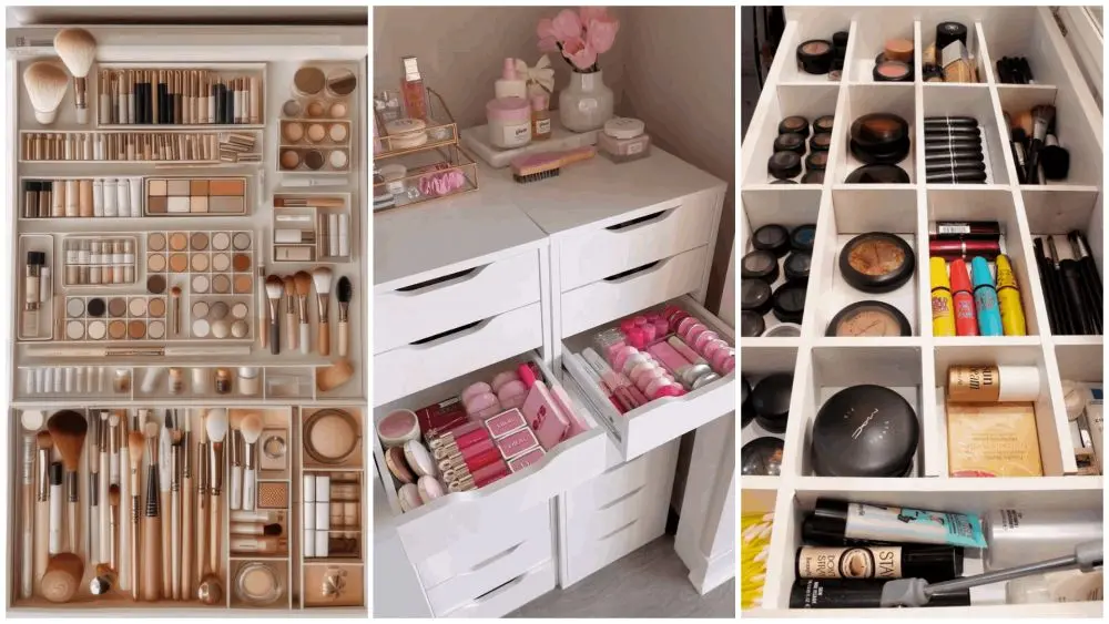 بهترین ایده های خلاقانه و شیک چیدمان لوازم آرایش در کشو عروس 