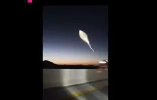 نمایی حیرت انگیز و سینمائی از موشک جدید ایران در آسمان + ویدئو