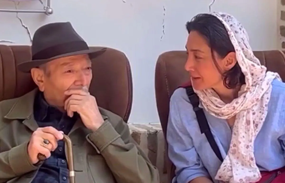 پاپاراتزی ایرانی؛ ذوق هدیه تهرانی از دیدار با علی نصیریان + ویدئو