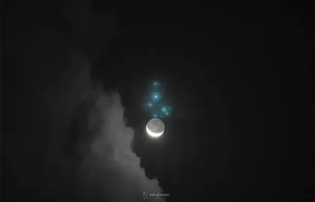 تصویر روز ناسا: ماه به دیدار هفت خواهران می‌رود؛ اختفای خوشه پروین