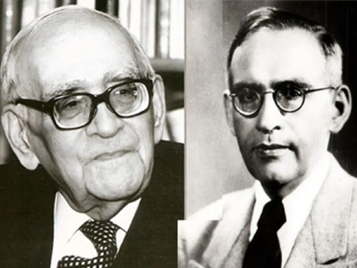 دکتر حسابی جوان حدود ۷۰ سال پیش کنار انیشتین + تصویر