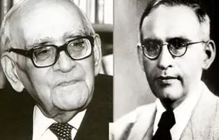 دکتر حسابی جوان حدود ۷۰ سال پیش کنار انیشتین + تصویر