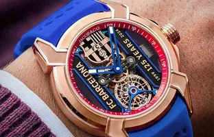  ساخت یک ساعت لاکچری با لوگوی بارسلونا + ویدئو