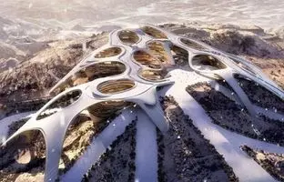 بازی‌های زمستانی آسیا در پیست اسکی بن سلمان وسط بیابان!/ + تصاویر ماهواره‌ای